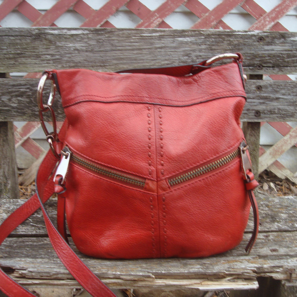 b. makowsky Handbags - B Makowsky Red Leather Cross Body Messenger Bag